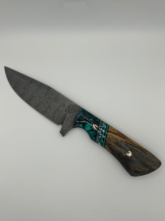 Damascus Camp Knife